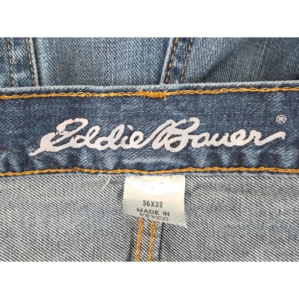 Eddie Bauer‎ Jeans 36x32 Straight Mid Rise Medium Wash Blue Denim